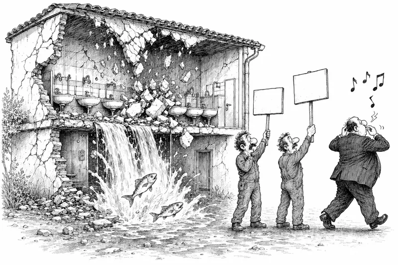 Illustration à l’encre du chapitre Les murs qui tombent